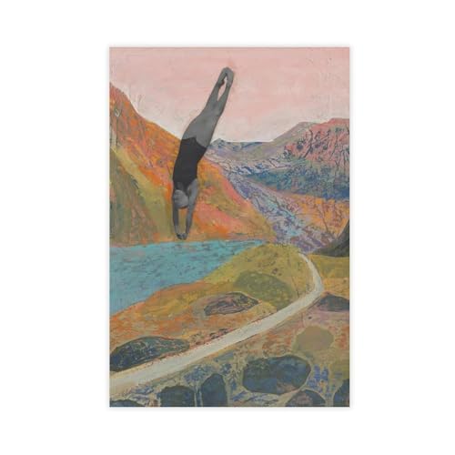 Poster sur toile nageurs et paysage médiéval pour créer un coin lecture relaxant au bureau