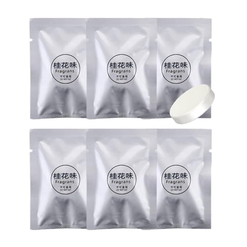 Recambio de ambientador para automóvil - Tableta de fragancia de 0,55 x 0,19 pulgadas, Colonia oceánica Osmanthus Jasmine Gardenia, 5 aromas bien elaborados, juego de 6 piezas | duradero para ve