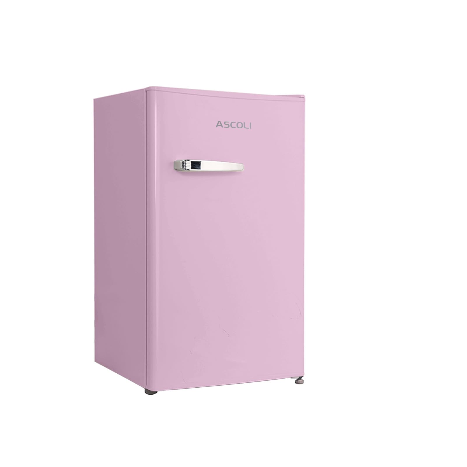 Retro kühlschrank mit gefrierfach klein 85L (77+8L), Mini vintage gefrierkombination freistehend gefrierschrank rosa,Leise, Mechanische Steuerung, LED-Beleuchtung