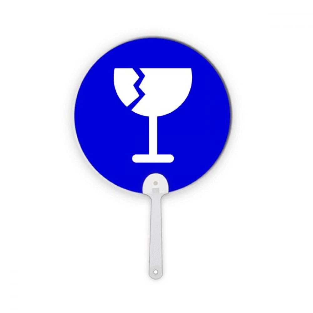 Éventail portable plastique bleu avec marquage warning mark de sécurité