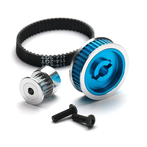 Chrcoed CH240006B Rc Car Belt Drive Transmission Gears System Belt Drive Pulley Metal Gear Upgrade Parts thumb #6