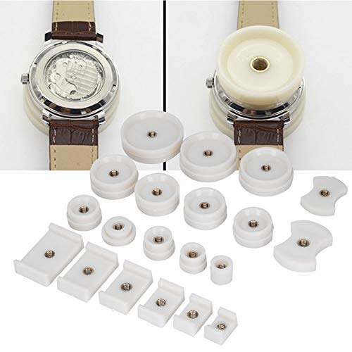 Nannday Watch Press Dies, 20 Pcs Professional Watch Back Cover Case Closer Dies Capping Machine Accessories Pressing Dies for Battery Replacement Repair Watchmaker Use