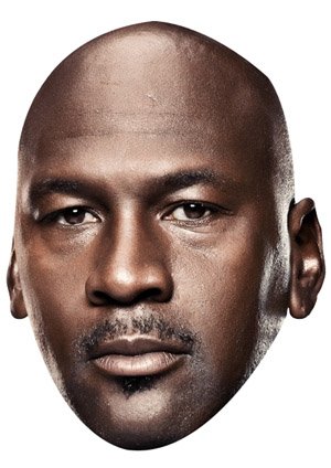 FoxyPrinting Michael Jordan Celebrity Cardboard Party Face Mask Fancy Dress