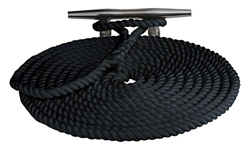 Sea Dog Line 302116035BK-1 Double Braided Nylon Dock Line, 5/8' X 35' / Black