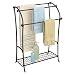 InterDesign York Lyra Free-Standing Floor Towel Holder – Bathroom Towel Drying Stand - Bronze