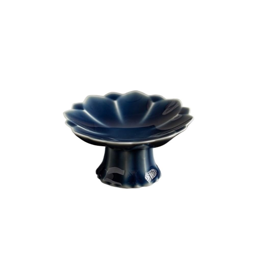 Dessertteller Servierplatte Dekoration Mehrzweck-Keramiktablett Servierplatte Obstschale(Blue)