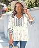 Vivilli Plus Size Clothes for Women, White Shirt W... #4