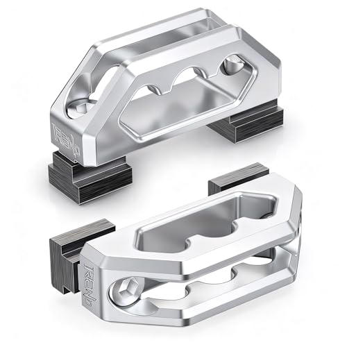 Image of RENO Bed Rail Cleats, Tie Down Anchors for Cargo Trailer Compatible with Tacoma Tundra Gladiator Truck, Replaces PT278-35160 /35111 /35112 /35100-S1 /35050-S1 PT785-35050-S1 (Aluminum, Silver, 2PCS)