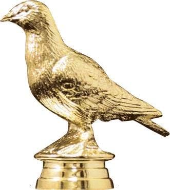 Crown Awards Pigeon Bird Trophies, Red Stars Pigeon Bird Trophy Award with Customized Engraving Prime