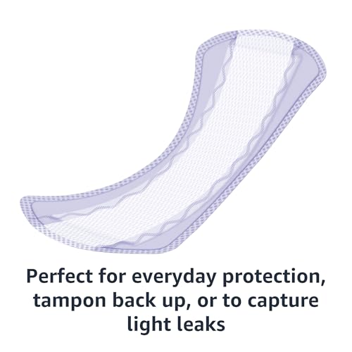 Image of Amazon Basics Daily Pantiliner, Extra Long Length, Thin Feminine Pads for Women, Unscented, Leak Protection, Daily Use, 68 Count (Previously Solimo) (Pack of 4)