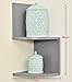 Corner Shelf, Greenco Modern Design 2 Tier Floating Shelves for Walls, Easy-to-Assemble Wall Mount Corner Shelves for Bedrooms and Living Rooms, Gray Finish