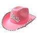 palatable Cappello da Cowboy Occidentale con Paillettes Argento, Cappello diadema Brillante per Feste in Maschera, Decorazioni Natalizie per Bambine e Bambini, Rosa