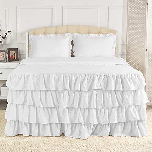 Mellanni Multi-Ruffled Bedspread King Set - 3-Pieces:...