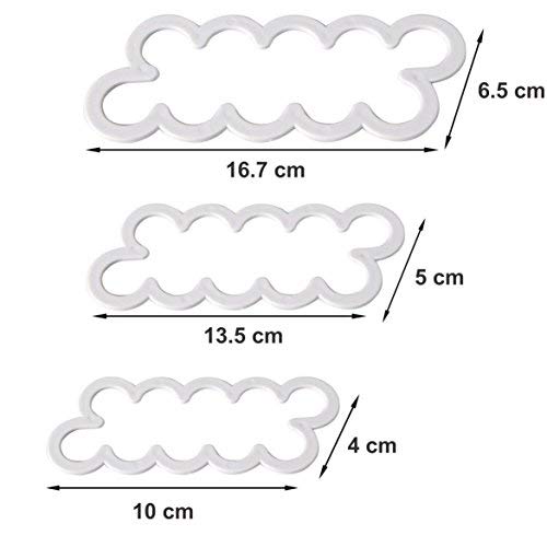 Image of Syga 3pcs Cake Decoration Mold, DIY One-Piece Molded Fondant Roses Printing Mould Tool Set, Food Grade Cutter Modeling Tools for Christmas Party Wedding Cake in Mould Dessert Decorators, White