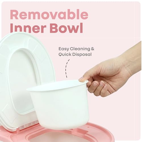 Image of R for Rabbit Little GrownUp Tunes Baby Potty Training Seat with Music, Soft Cushion & Ergonomic Backrest Tissue Storage for Kids | Toilet Seat Weight Up to 50 kg, 1 to 7 Years (Pink White)