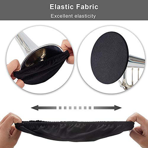 IDOXE Instrument Bell Covers, Reusable Elastic Dust-proof Saxophone Bell Cover, Music Instrument Cleaning and Care Product Cover for Clarinet,Oboe Bell Cover
