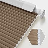 Pasoun Cordless Cellular Shades Light Filtering, Custom Cut to Size No Tools No Drill Cellular Blind