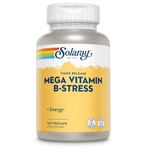 SOLARAY Mega Vitamin B-Stress Time Release, 120 VegCaps