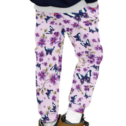 Pinupub Kids Sports Casual Joggers Pants for Boys Girls Elastic Waist Stretch Bundle Foot Sweatpants2