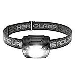 konqkin Head Torch Rechargeable-Super-Bright-LED-Headtorch-Headlamp with Sensor Control-Headlight-10 Light Modes-IPX4 Waterproof，A3601