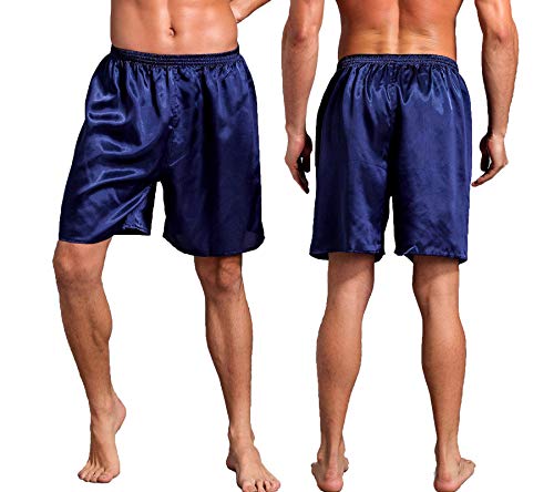 Men's Silky Satin Boxers Shorts Pajama Bottom Underwear Elastic Waist Boxer Briefs 5