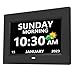 MRCHYDZ 7 Inch Clock with Day and Date for Elderly Large Display Digital Clocks 12 Alarms 3 Display Modes Large Font Alzheimer's Clock Alarm Clocks for Seniors Auto DST Black