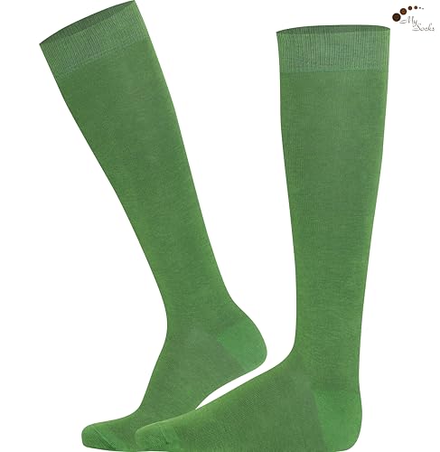 Image of Mysocks Knee High Socks for Women Men Combed Cotton Seamless Toe Tall Long High Socks