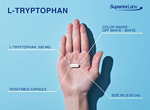 Superior Labs – Pure L-Tryptophan – 500mg, 120 Vegetable Capsules – Non-GMO Dietary Supplement for Restful Sleep & Relaxation – Supports feelings of well being and healthy circulation Circulation - Image 4