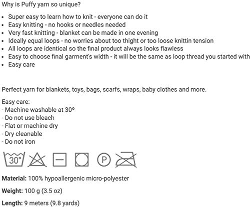 4 Skn/Ball Alize Puffy Baby Big Loop Blanket Yarn 100% Micropolyester Soft Yarn 400Gr 39.3 Yds (141-Royal Blue) #TOP2