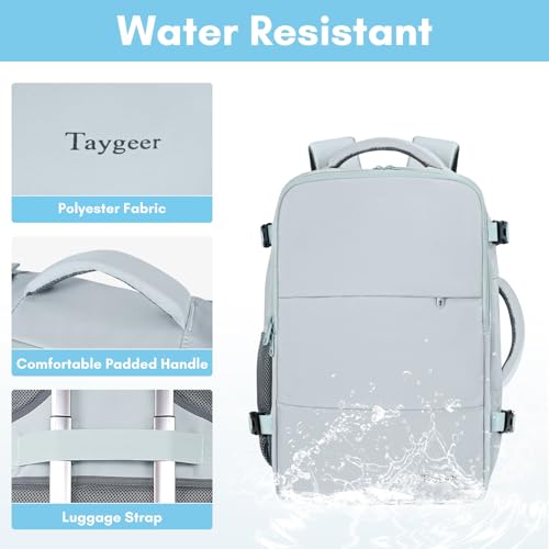 Image of Taygeer Carry On Backpack, 40l Travel Backpack for Women Airline Approved | Cute Underseat Personal Item Travel Bag With Shoe Compartment, Casual Daypack Gifts for Friend Hiking Outdoor Weekend,Blue