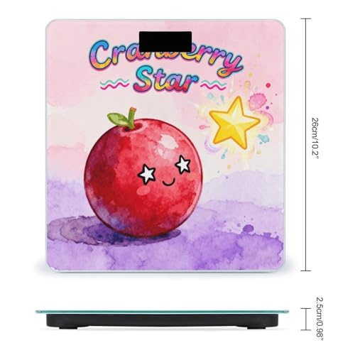 Báscula digital Cranberry Star para baño, pantalla LCD miniatura 2