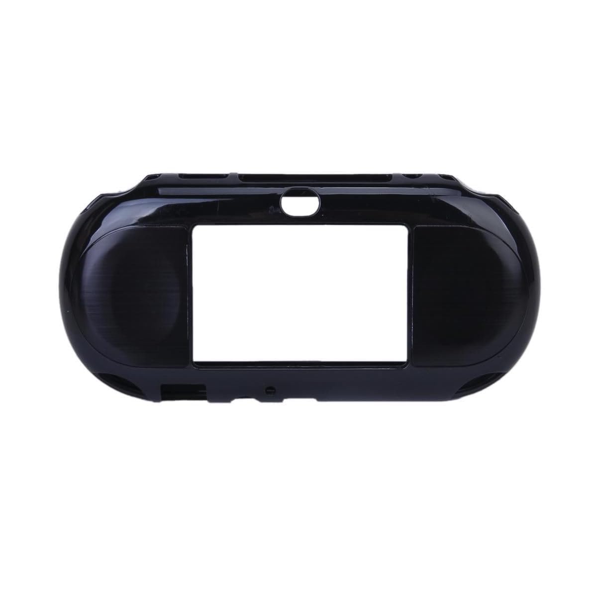 OSTENT Funda Protectora de Piel de Aluminio Metalizada Colorida Compatible con Sony PS Vita PSV PCH-2000 - Color Negro