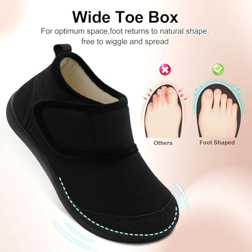 LeIsfIt Slipper Boots for Women Wide Warm House Shoes Non-slip Diabetic Winter Shoes Adjustable Bootie Slippers for Swollen Edema Feet Indoor and Outdoor3