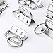 HRLORKC 50 Sets Key Fob Hardware Key Fob Keychain Wristlet with Split Ring 1.25 Inch