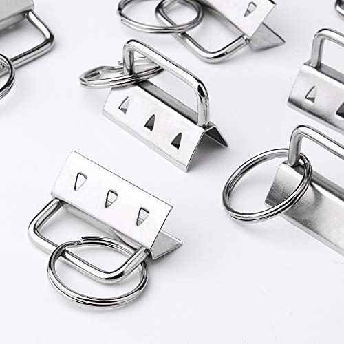 50 Sets Key Fob Hardware Key Fob Keychain Wristlet with Split Ring 1.25 Inch by HRLORKC - Thumbnail 7