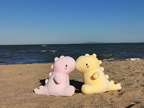 Rochemon Dinosaur Stuffed Animals, Dinosaur Plush Cute Dino Plushie Dolls Decor Birthday Gifts For Kids Girls Boys Yellow 12 Inch #TOP1