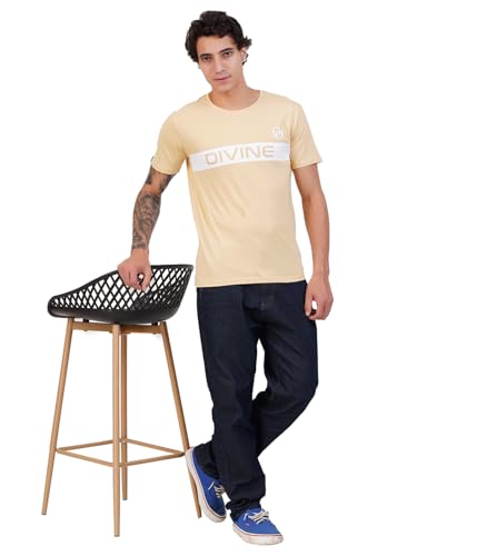 Image of Men's Super Combed Cotton Round Neck Half Sleeve T-Shirt | Soft Breathable Cotton Fabric | Stylish Comfortable Wearfor Men | Quality Regular Fit
