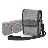 KIWIFOTOS Funda Compacta para Cámara Digital Sony ZV-1 II, ZV-1 RX100 Serie, Ricoh GR GRII GRIII GRIIIx HDF, Olympus TG7, TG6, TG5, TG4 et Power Shot SX740, G7X, G5XII - Gris (130 x 80 x 50 mm)