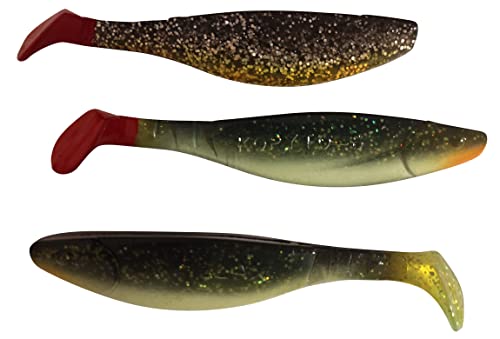 3er Set 16 cm Relax KOPYTO River Nature 6" Gummifische Hecht Zander Wels Dorsch Gummiköder Raubfisch Gummi Köder (Set 8) Cover
