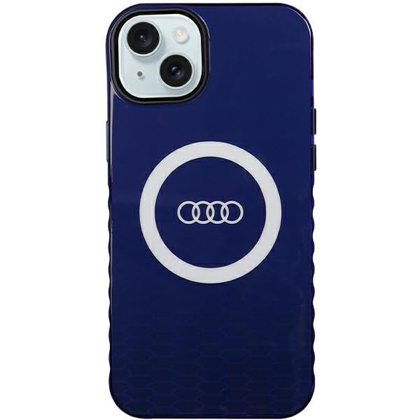 Audi Coque Rigide Bleue IML Big Logo pour iPhone 15 Plus / 14 Plus 6,7 Pouces AU-IMLMIP15M-Q5/D2-BE