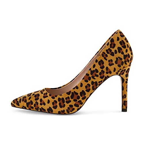 Cushionaire Women's Lola Dress Pump With +Comfort, Wide Widths Available, Leopard 8.5 #TOP1