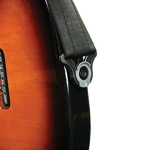 Correia Para Guitarra Em Nailon Com Trava Auto Lock Preta D'Addario 50BAL00