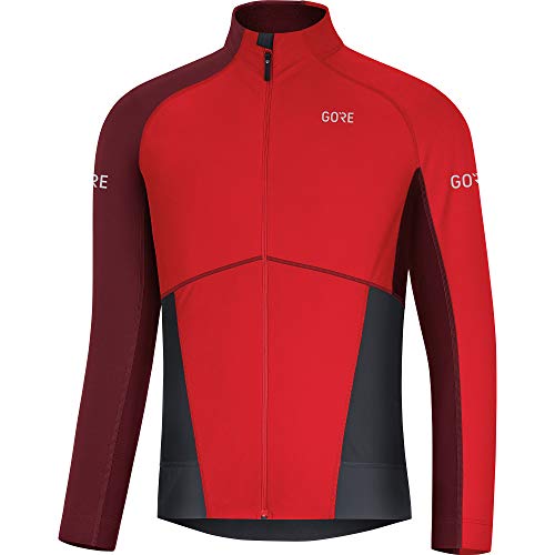 Gore Wear X7 Partial Gore-Tex Infinium L/S Shirt XC Ski Jacket Mens Sz M Red/Chestnut Red