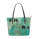 DEZIRO Sac à main pour femme Motif oiseaux sous ciel bleu