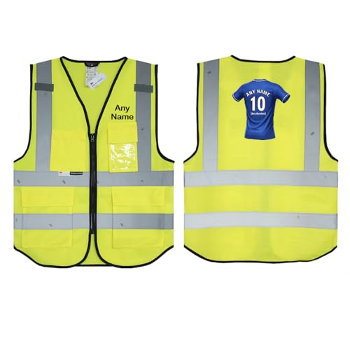 Gilet de sécurité haute visibilité bleu roi maillot football Merseyside Walton L4 Club