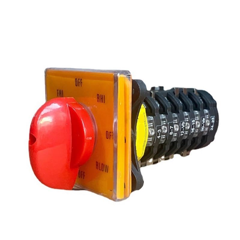 YMW28-20/6 20A 6 Poles 8 Position Control Motor Speed Changeover Rotary Cam Switch T-16EXF64D-6 1Pcs