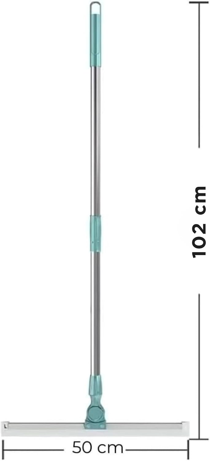 Rodo de Silicone Multiuso com Cabo Extensível, 50cm, Rotação 180°, Ajustável 50 cm de Largura, 63 - 102 cm de Comprimento Vassoura Mágica- THREE BROTHERS Rodo de Silicone Multiuso com Cabo Extensível, 50cm, Rotação 180°, Ajustável 50 cm de Largura, 63 - 102 cm de Comprimento Vassoura Mágica- THREE BROTHERS