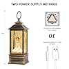 10'' Musical Snow Globe Lantern Lighted Angel with Dove Water Lantern Swirling Glittering Home Decoration and Gift, Battery Operated or USB Powered #4