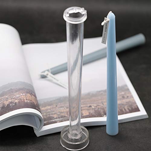 Milivixay Candle Molds Durable Plastic Candle Molds For Making Candles Classic Tall Taper Mold -Height: 9.84 Inch,Top Diameter:0.50 Inch,Bottom Diameter:0.87 Inch #TOP2