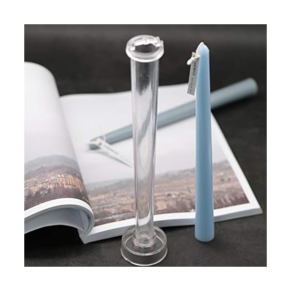 MILIVIXAY Kerzenformen aus langlebigem Kunststoff fÃ¼r die Herstellung von Kerzen, klassische hohe Kegelform, HÃ¶he: 25 cm, Durchmesser oben: 1,3 cm, Durchmesser unten: 2,2 cm. – Bild 4
